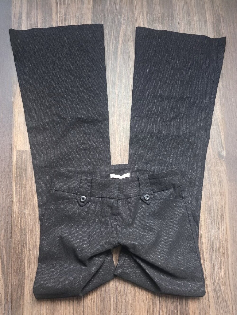 2000s office siren Black low rise flare pants  Size Small